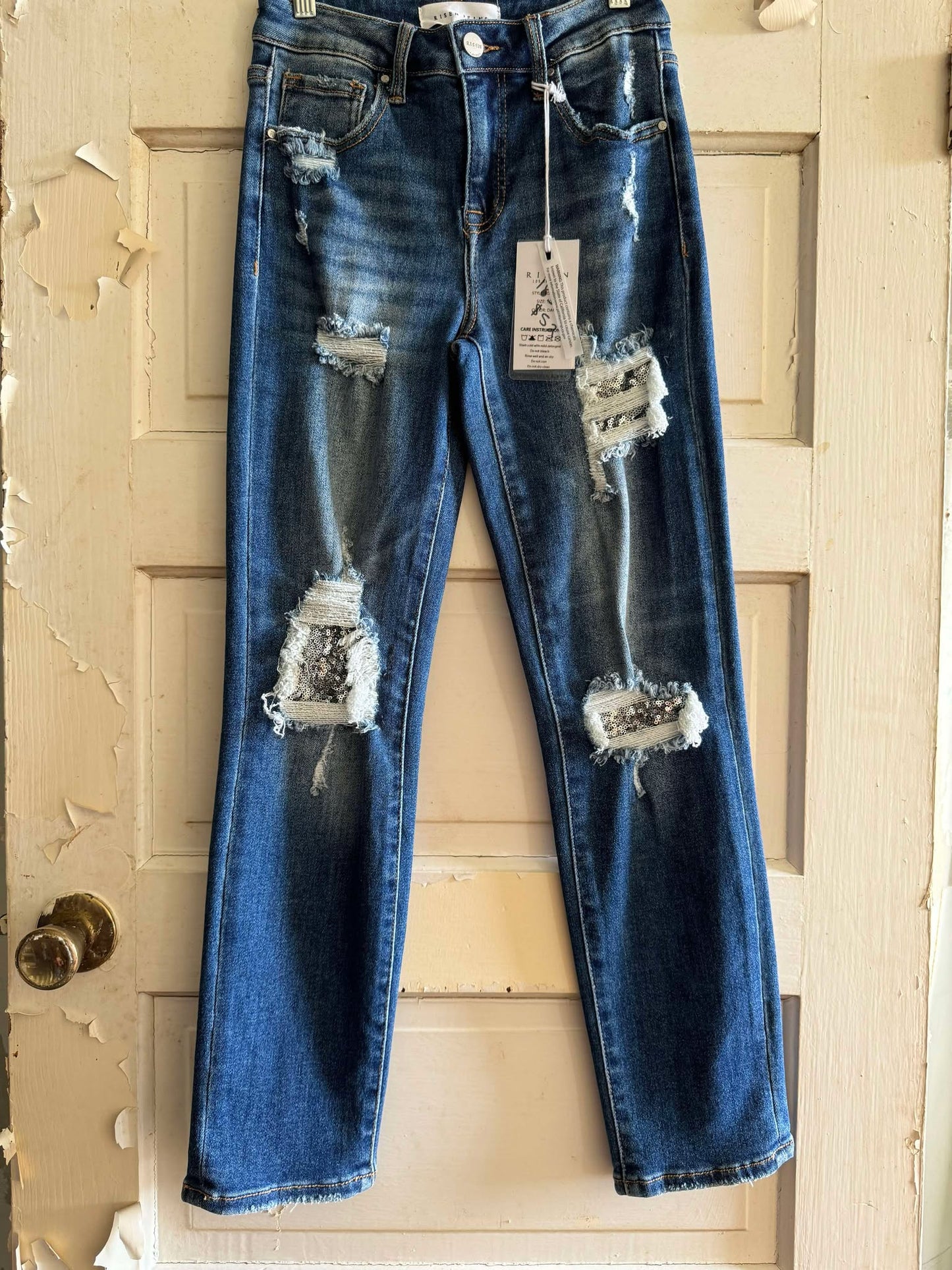 Risen Glitter Sequins Jeans