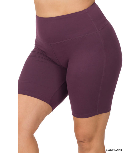 Plus Size Zenana Biker Shorts